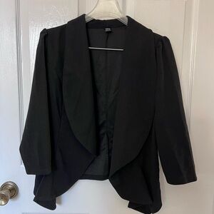 SHEIN Classic Black Open-Front Blazer